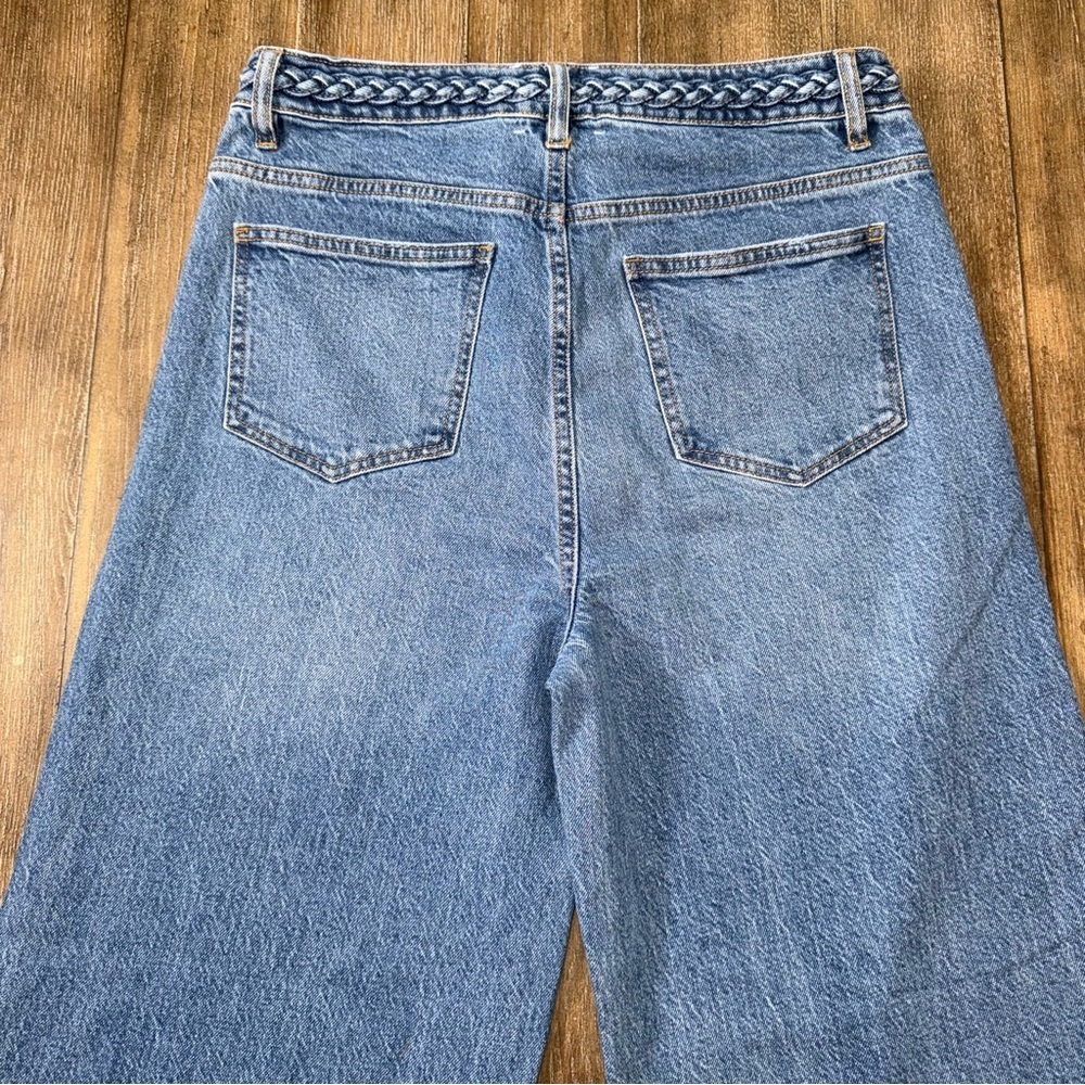 Habitual Easton Wide Leg High Rise Crop Jeans Size 8/29 braid - Picture 11 of 12